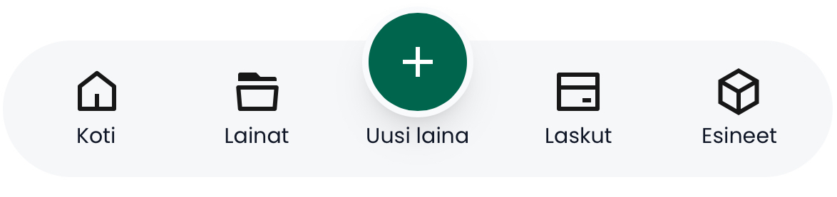 Panttijärjestelmän mobiilivalikko